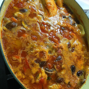 chicken cacciatore cooking - robs little kitchen