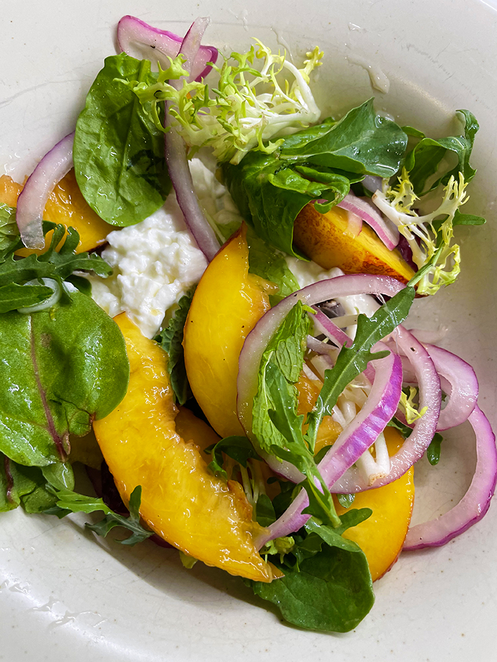 Pickled Nectarine Salad with Burrata