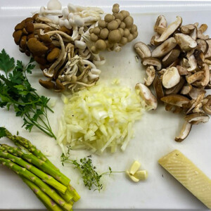 mushroom risotto ingredients - robs little kitchen