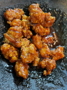 sesame chicken in the wok - robs little kitchen