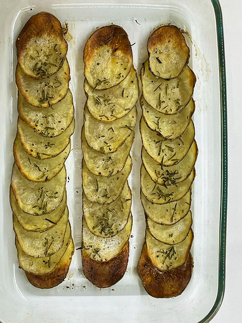 Roasted Rosemary Potatoes Circles