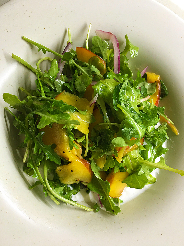 Pickled Nectarine and Burrata Salad